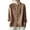 Coffee, variant on aidice Cotton Linen Tops Foe Women Casual Long Sleeve Button up Crewneck Loose Lightweight Shirts Pockets