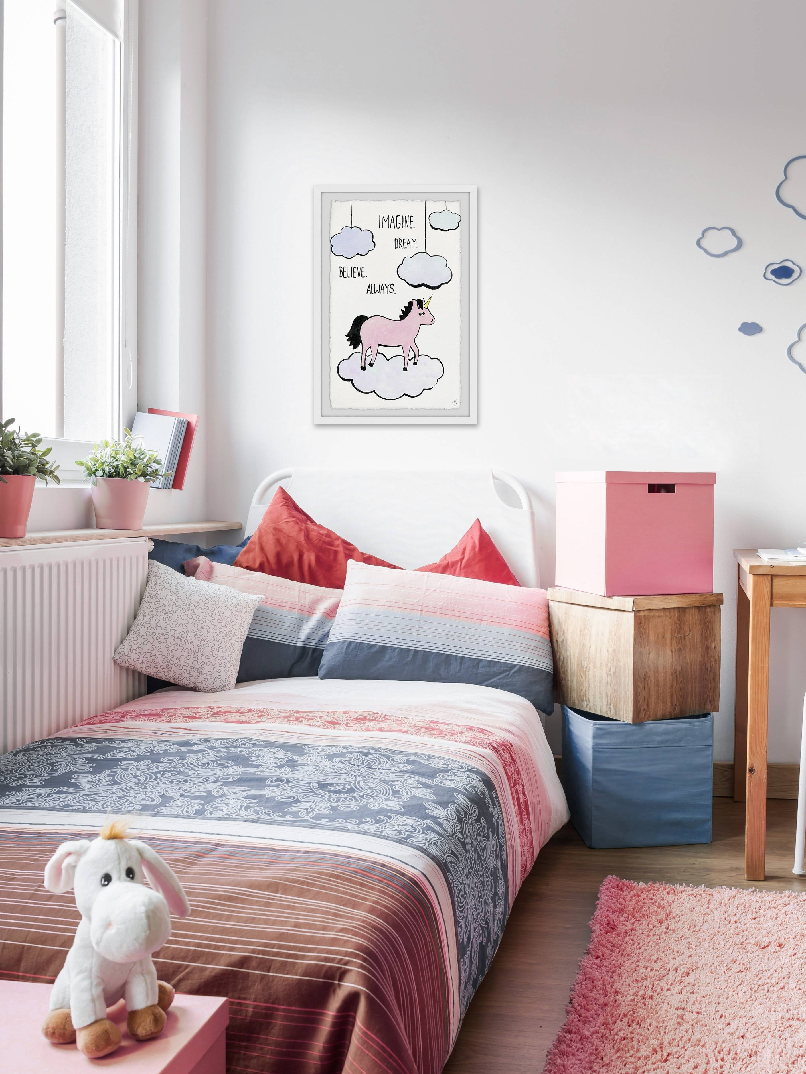 Marmont Hill Imagine Dream Believe Always Framed Wall Art