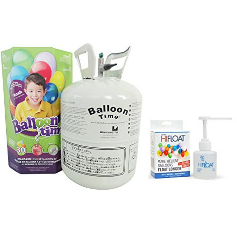 Balloon Time Disposable Helium Kit ,8.9 cu.ft with Ultra HiFloat Party balloons will float