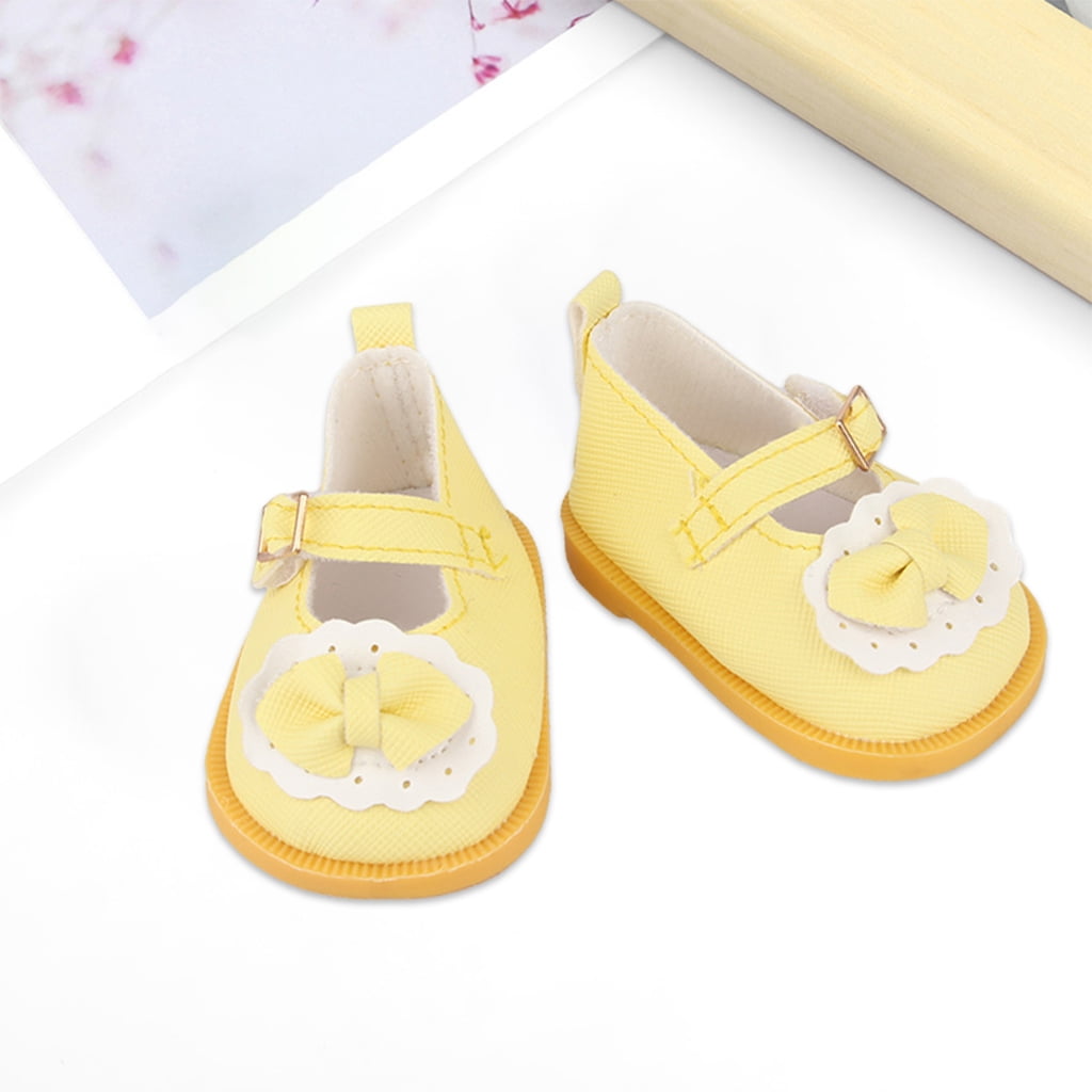 Details about   Shoes Strap Yellow for 18 in American Girl Doll Accessories Clothes 