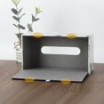 thumbnail image 2 of Caja Porta pañuelos de papel Porta pañuelos cuadrado Porta pañuelos de cuero Porta pañuelos veteado Servilletero veteado, 2 of 5