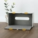 thumbnail image 2 of Caja Porta pañuelos de papel Porta pañuelos cuadrado Porta pañuelos de cuero Porta pañuelos veteado Servilletero veteado, 2 of 5