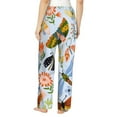 thumbnail image 3 of Xecao Insects and Flowers Women's Straight Lounge Pajama Pants: The Epitome of Relaxed Sleepwear, 3 of 9