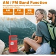 thumbnail image 2 of AM FM Radio Portable, NOAA Weather Radio, Transistor Radio 2AA Battery Operated with Long Range Reception, Loud Speaker, Transistor Antenna, Earphone Jack, Small Gifts for Seniors Elderly, 2 of 7