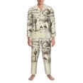 thumbnail image 3 of Lsque Wild West Desert With Cowboys Pattern Long Sleeve Pajama Set for Men - Soft 2-Piece Sleepwear and Loungewear Set with Pockets, Comfy Nightwear-X-Large, 3 of 7