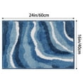 thumbnail image 6 of Unique Bargains Abstract Bathroom Rug Soft Bath Mat Non-Slip Thickening Bath Rugs Blue 16" x 24", 6 of 6