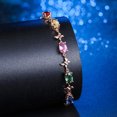 thumbnail image 6 of Ayyufe Elegant Multicolor Oval Rhinestone Butterfly Women Bracelet Party, 6 of 6