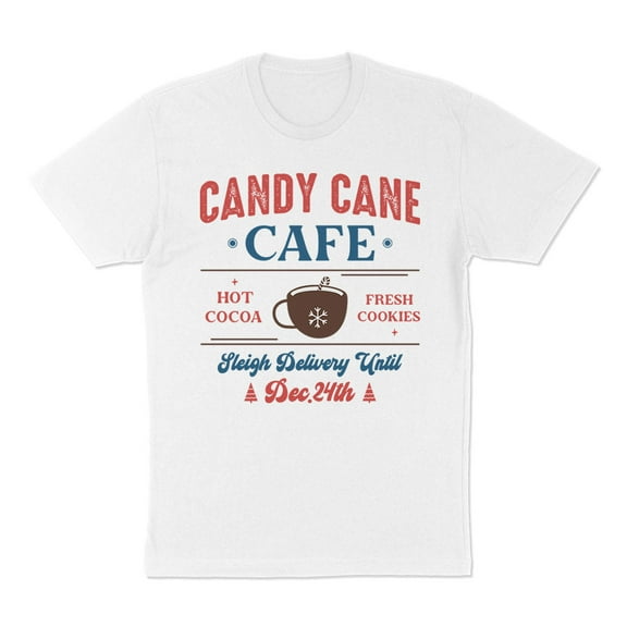 Candy Cane Cafe Shirt Unisex Large White
