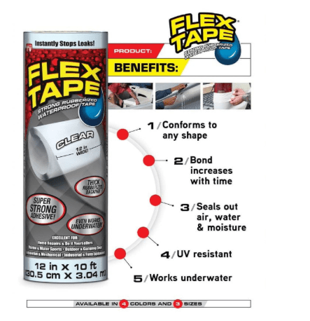 Fix Seal PVC Rubberized Water Leakage Seal Tape | Pack of 1 Black