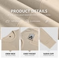 thumbnail image 5 of Iceglad Men's Corduroy Crewneck Sweatshirt - Long Sleeve Casual Textured Pullover with Chest Pocket & Rib-Knit Cuffs, 5 of 7