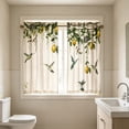 thumbnail image 7 of Lemon Hummingbird Print Semi Sheer Tier Curtains Set of 2 27.56W x 47.24H Rod Pocket Light Filtering Curtains for Kitchen Bathroom, 7 of 7