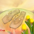 thumbnail image 4 of Cameland Woman Fancy Diamond Square Toe Flat Bottom Leaky Finger Summer Slippers Shoes, 4 of 8