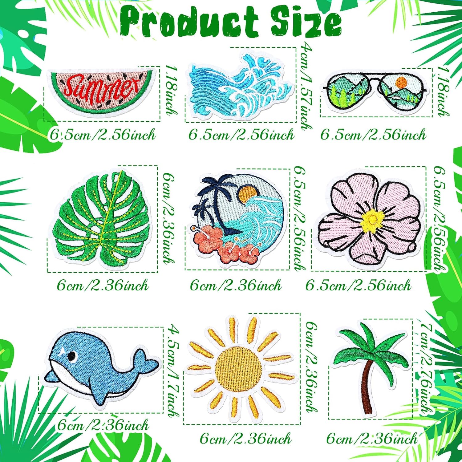 80 Pcs Summer Iron on Patches for Trucker hat Beach Hawaiian Sew on Embroidered Cute Patches Applique Repair DIY Crafts for Clothing Hat Backpacks Shirt Jeans Bag Clothes