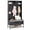 Black, variant on Furnibear 69 Inch Tall Hall Tree 4 in 1 Coat Rack with Cushioned Bench and Shoe Storage and Hooks for Entryway and Foyer, Rustic Brown