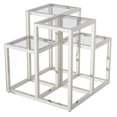 thumbnail image 1 of Contemporary Metal and Glass Accent Table - Silver, 1 of 7