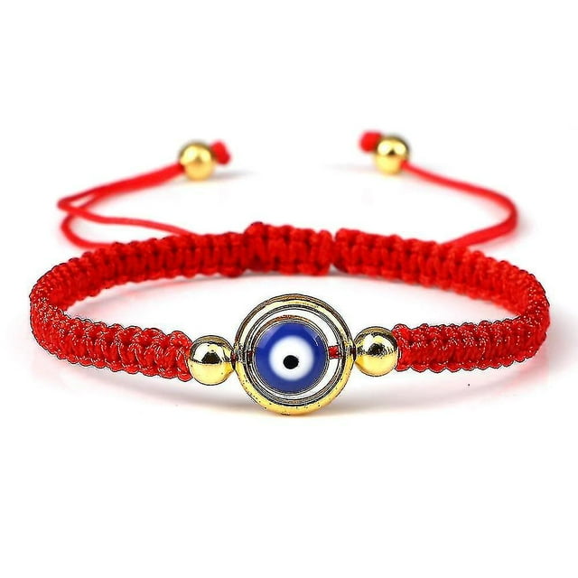 Evil Eye Braided Bracelet Lucky Red Black Color Thread Couple Chain Handmade