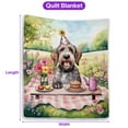 thumbnail image 5 of Happy Mother's Day Wirehaired Pointing Griffon with Sweets and Flowers at a Picnic Quilt Blanket Dog Lover Cozy Comforter Throw Blanket - 13005, 5 of 5