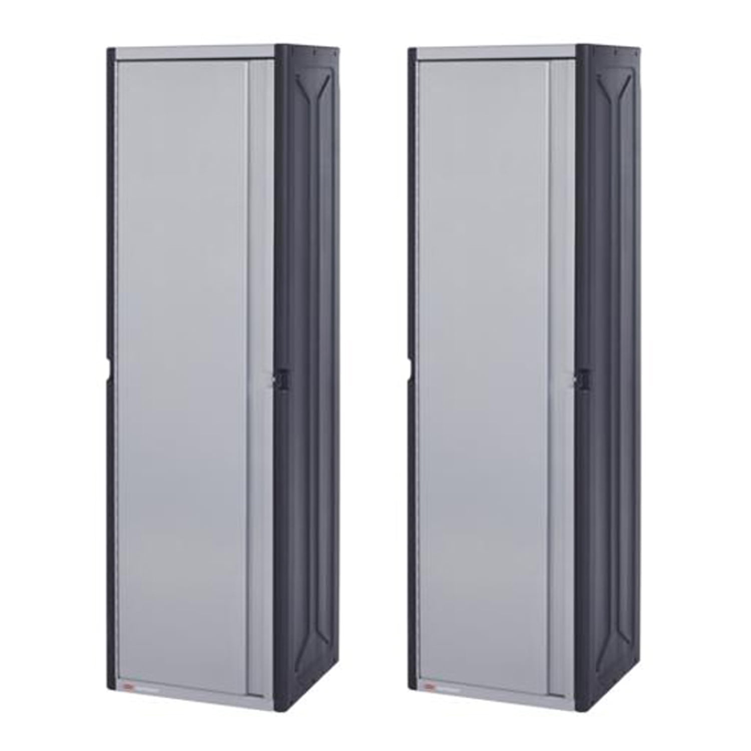 Rubbermaid 14 x 16 x 56 In Garage Tool Locker Kit Rail Storage System