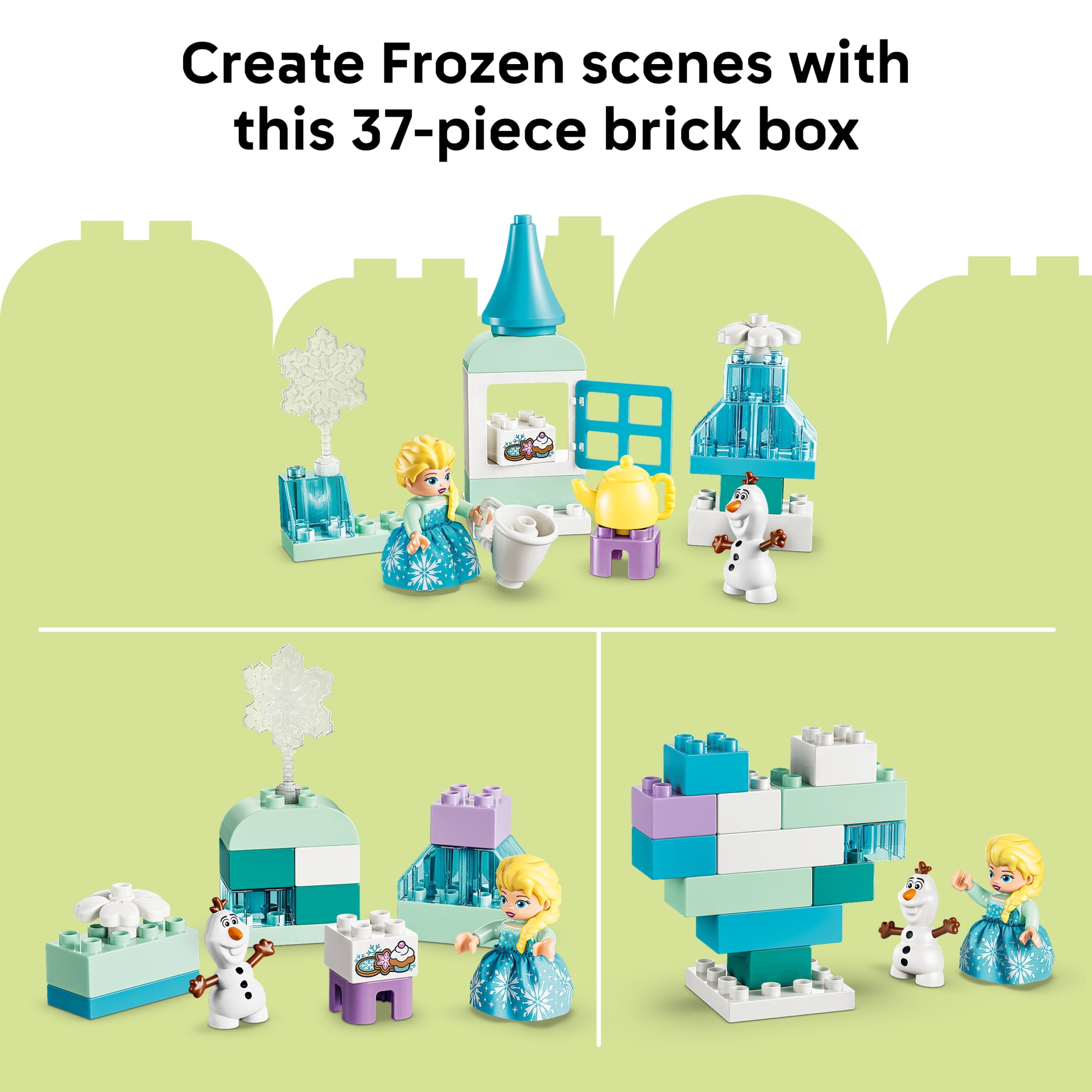 LEGO DUPLO Disney Frozen Creative Box with Elsa and Olaf - Building Toy for Girls & Boys, Ages 2+ - Toddler Disney Toy Figures & Playset - Gift for Birthdays - 10462