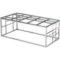 thumbnail image 1 of Best Master Furniture 48" Rectangular Modern Clear Glass Coffee Table in Silver, 1 of 1