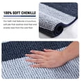 thumbnail image 3 of Primebeau Plush Chenille Bath Rugs, Ombre Navy Microfiber, 20" x 32" / 20" x 20", Soft (2 Count), 3 of 9