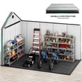 thumbnail image 3 of Uforic 8x12 FT Resin Storage Shed with Floor, Lockable Doors, 2 Vents & 2 Windows for Outdoors, Grey, 3 of 8