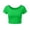 Green, variant on Fmbrln Womens Gym Workout Tops Summer Short Sleeve Crew Neck Cropped T-Shirts Fashion Casual Solid Tees