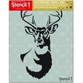 thumbnail image 2 of Stencil1 Winter Antlered Deer Stencil Art Craft - 8.5" x 11", 2 of 6