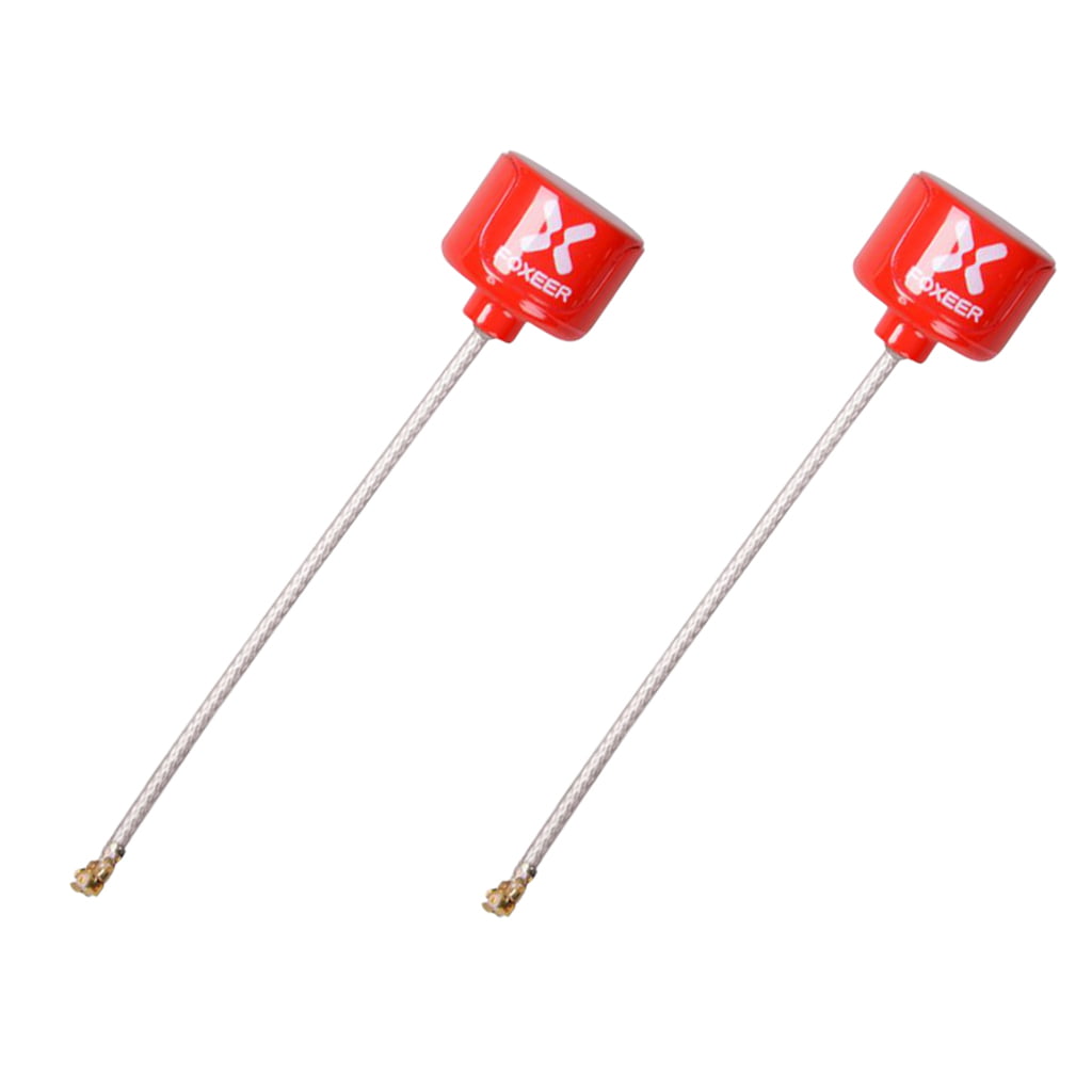 Red 2PC 3.4'' 5.8GHz Lollipop Antenna RHCP Polarized Aerial UFL Connector for FPV 