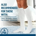 thumbnail image 3 of 2 Pairs Diabetic Socks Over The Calf - Knee High Premium Cotton Socks Men's Size 10-13 Big & Tall Size 13-16, 3 of 7