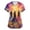 Purple Pink, variant on Halloween Scrub Top Women V Neck Witch Print Nurse Work Shirts with Functional Pockets, M
