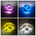 thumbnail image 5 of Lámpara colgante de loto DIY de PP, pantalla de lámpara, decoración de techo, luces de rompecabezas, pantalla de lámpara moderna (blanca), 5 of 5