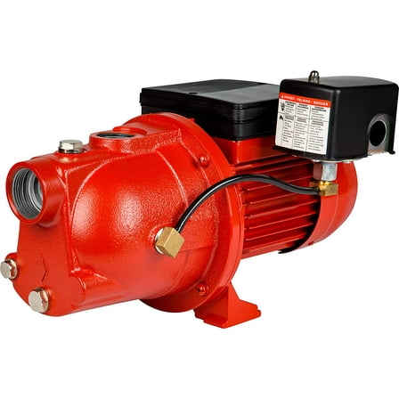 Red Lion RL-SWJ75 97080701 115/230V 3/4-HP 12.2-GPM Cast Iron Shallow Well Jet Pump, Red