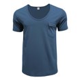 thumbnail image 2 of Ndbuld Men's T-Shirts Men Henley Shirts Casual Stylish Basic Short Sleeve Fashion T-Shirt Men's Solid Color Beach Gym Pocket Short Sleeve Round-Neck Blouses Shirts Evergreen Blue M, 2 of 5