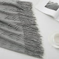 thumbnail image 5 of Navy Throw Blanket Textured Solid Soft Sofa Couch Decorative Knitted Blanket, 60" x 80" Navy, 5 of 5
