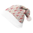 thumbnail image 5 of JIKNTTR Adults Christmas Santa Hat Printed Christmas Hats Plush Xmas Hat Kids & Adults Festive Party Accessory Xmas Hat for New Year, 5 of 5