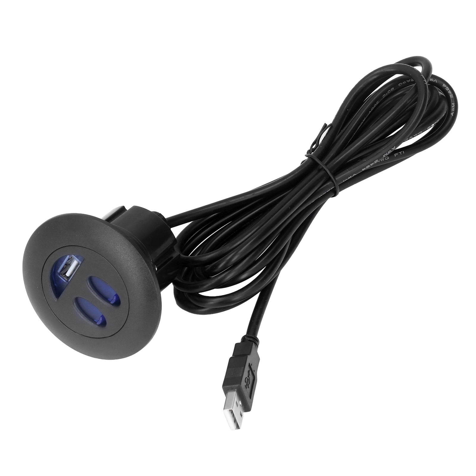 5V USB Charging Socket Outlet with 2.5m/8.2ft Power Cord Embedded Installation for Home Bedside Sofa Recliner
