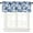 Watercolor Blue Flowers and Leaves, variant on Valance Curtains for Windows,Watercolor Blue Flowers and Leaves Semi Sheer Curtain Valance,Short Rod Pocket Window Treatment,Window Valance Curtains for Kitchen Living Room Bedroom Windows 54"x18"