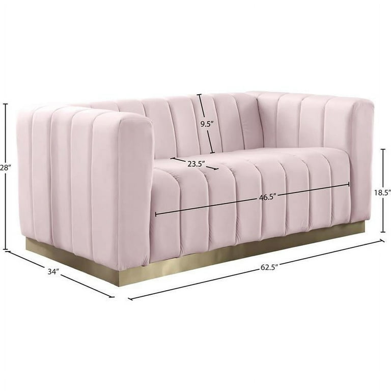 Meridian Furniture Marlon Velvet Loveseat Meridian Furniture Marlon Velvet Loveseat