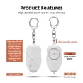 thumbnail image 6 of 140dB Personal Safety Alarm Keychain, USB-C Rechargeable Emergency Alarm with LED Flashlight, Anti-Attack Siren for Women (Black), 6 of 9