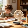 thumbnail image 4 of Led Digital Display Rotatable Desktop Fan, Rechargeable Silent Multi-Speeds Usb Table Cooling Fan For Office Bedroom Travel(8.66*7.09*6.3 in)Beige, 4 of 9