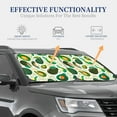 thumbnail image 7 of Picia Green Avocado 2 Piece Car Windshield Sun Shade Foldable | Foldable Sun Shield for Front Window Blocks UV Rays and Keeps Your Vehicle Cool-Small, 7 of 7