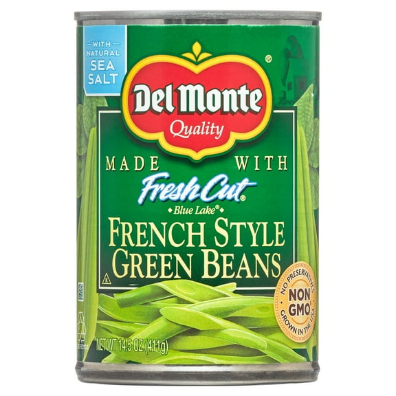 (6 Cans) DEL MONTE BLUE LAKE French Style Green Beans, 14.5 oz Cans
