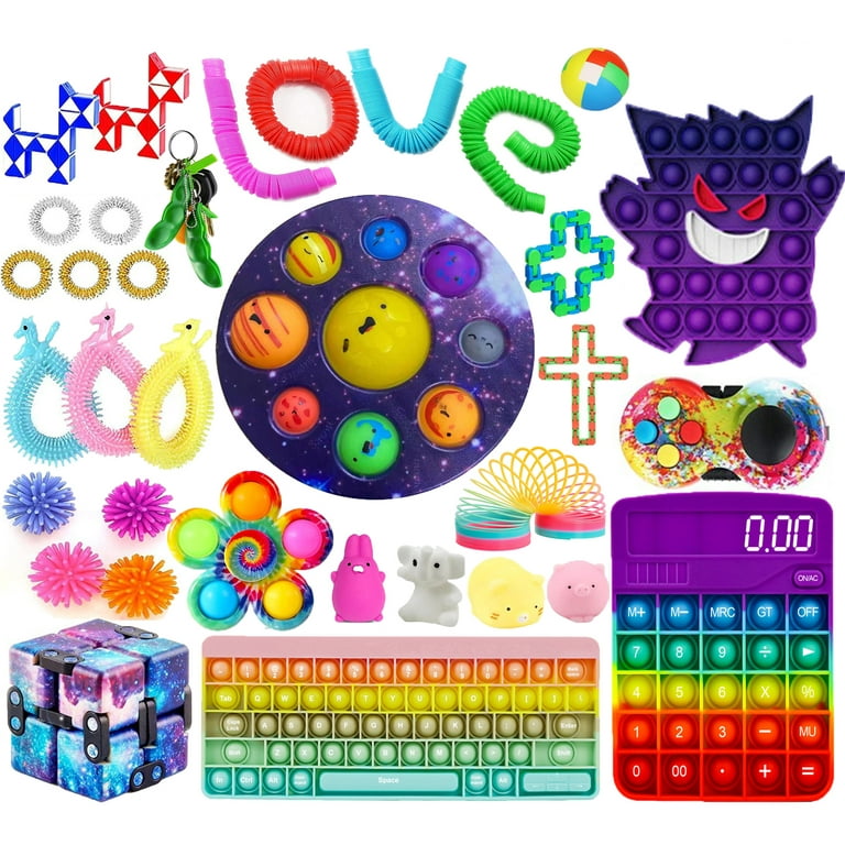 Sensory Fidget Toys Set, 34/35Pcs Stress Relief and Anti-Anxiety Autistic  Toys Kit 