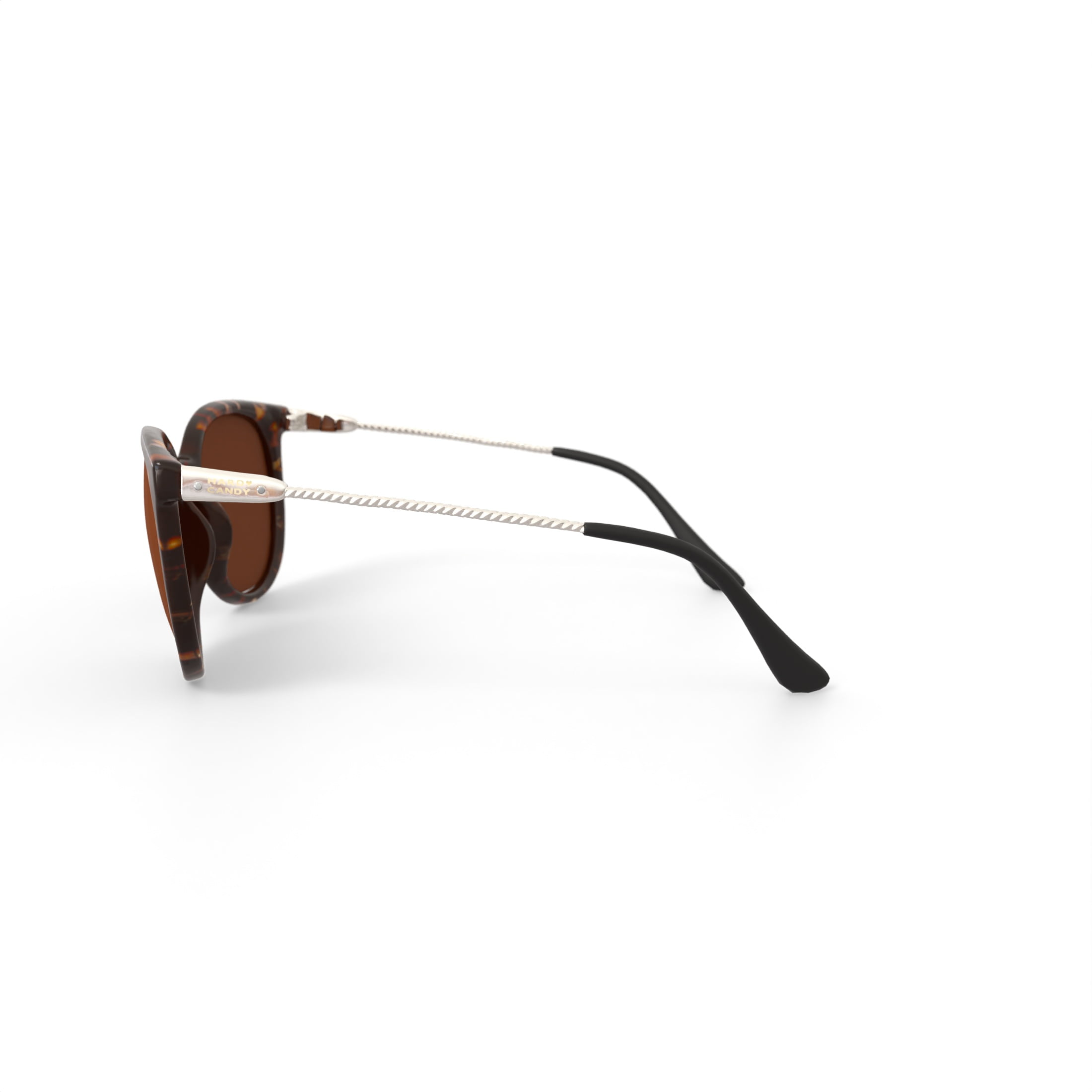 Hard Candy Womens Rx'able Sunglasses, Hs15, Dark Tortoise Patterned, 54-20-143, with Case