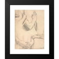 thumbnail image 2 of Jean Auguste Dominique Ingres 15x18 Black Modern Framed Museum Art Print Titled - Study of Hands (1842), 2 of 5