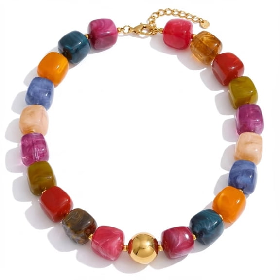 Bohemian Acrylic Necklace-3