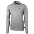 thumbnail image 2 of Men's Cutter & Buck Gray West Virginia Mountaineers Virtue Eco Pique Recycled Quarter-Zip Pullover Top, 2 of 3