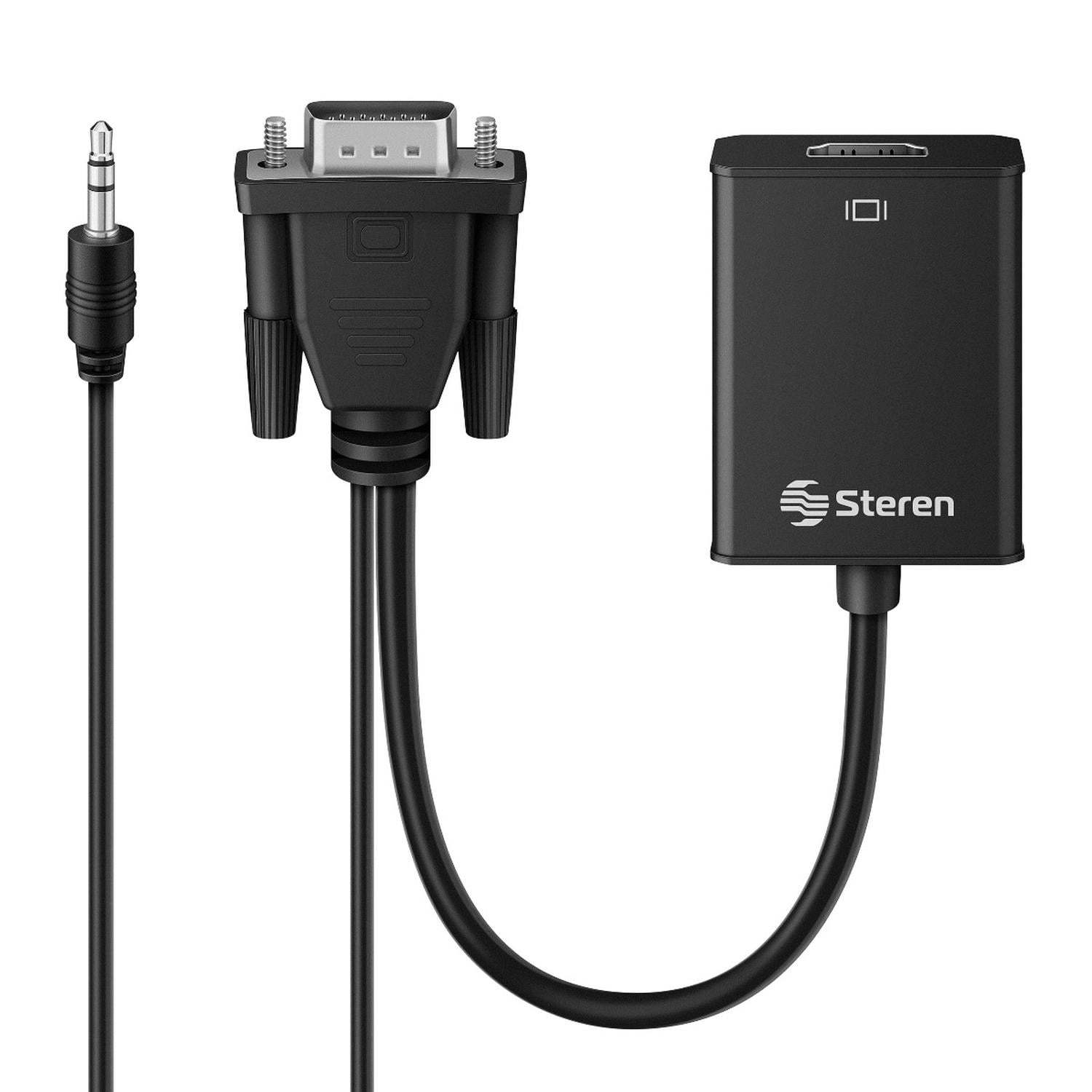 Convertidor VGA plug 3 5 mm a HDMI Steren 208 158 Bodega Aurrera en linea