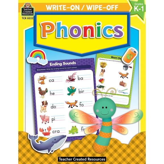 Teacher Created Write-On/Wipe-Off Book: Phonics (TCR 8222)